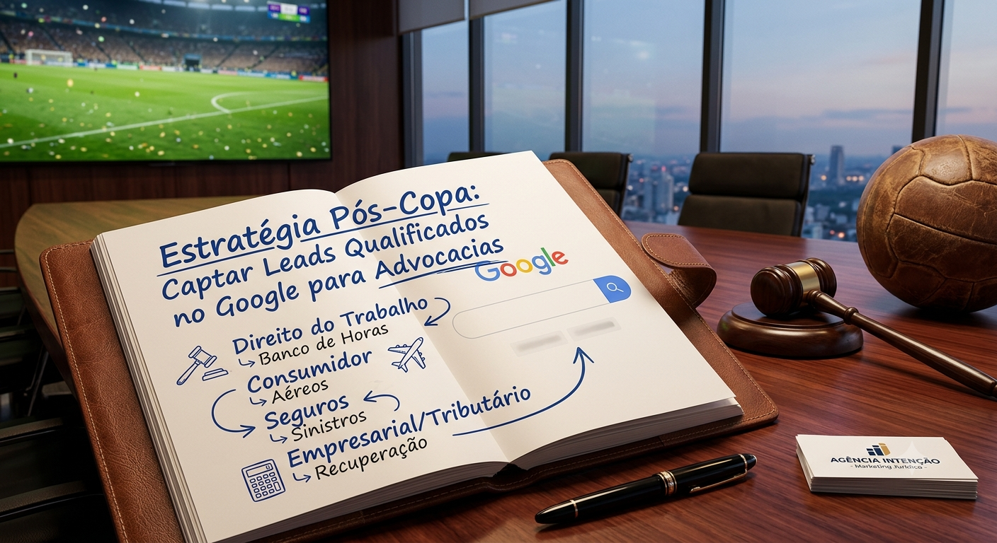Do Campo de Jogo para os Tribunais: Como Advocacias Podem Capturar Leads Qualificados no Google no Pós-Copa